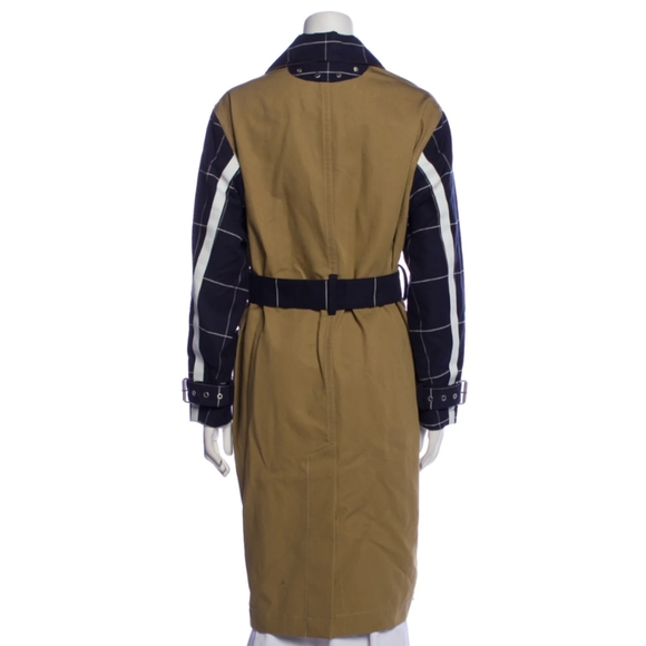 Philip Lim Window Pane Oversized Trench Coat Jacket - Picture 7 of 13